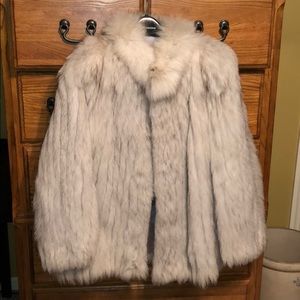 Authentic short haired fox fur coat